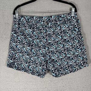 John Varvatos Malibu Swim Trunks Men’s Size 32 Geometric Floral Print Multicolor